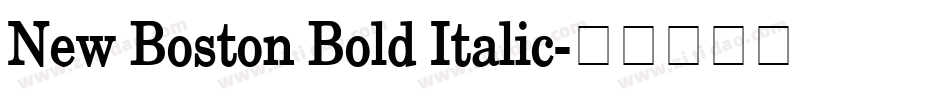 New Boston Bold Italic字体转换